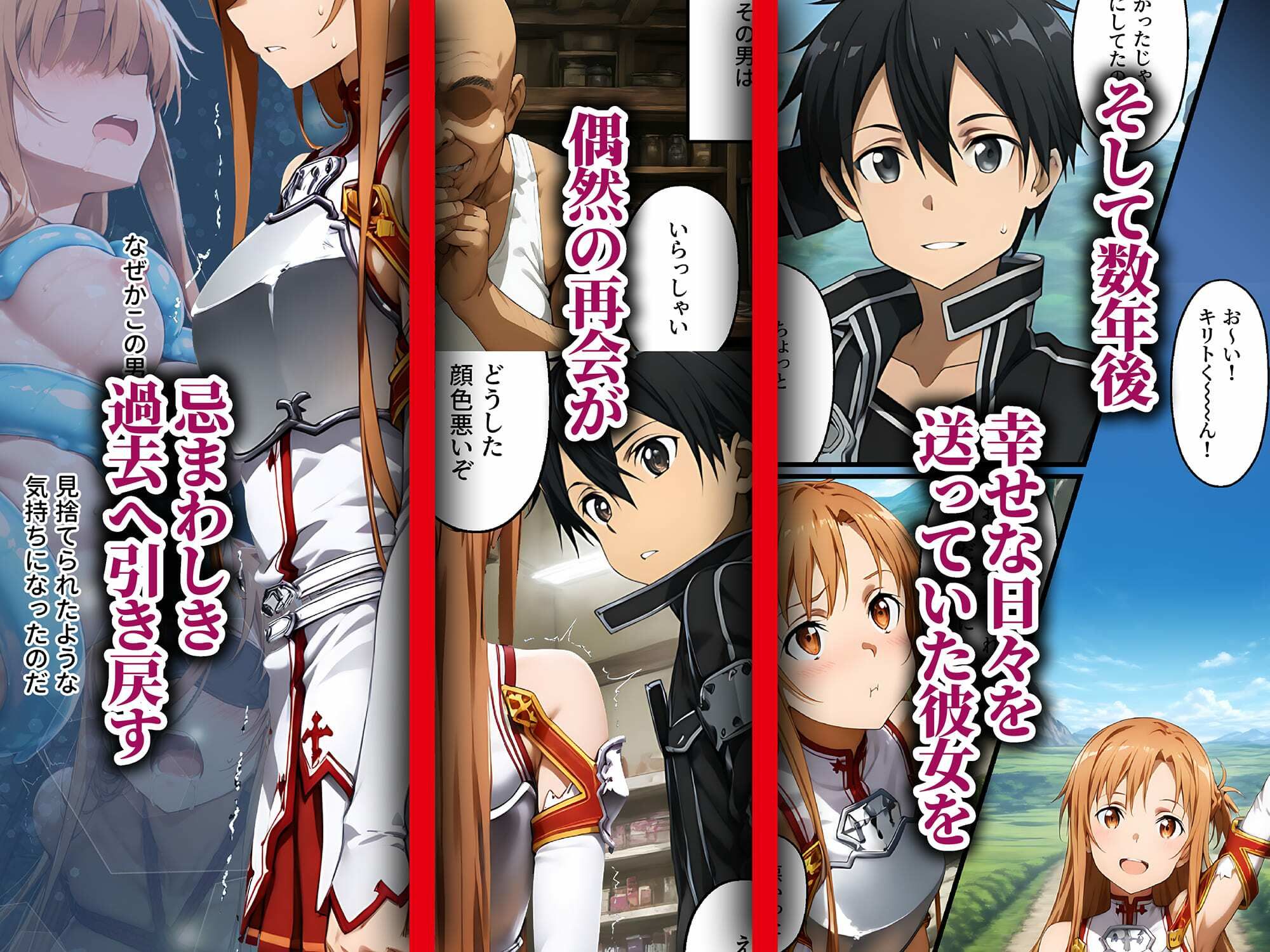 付き合う前から監禁調教NTR〜性欲に負けた俺が寝取り男とアスナで3Pする話〜【AIおじさん】
