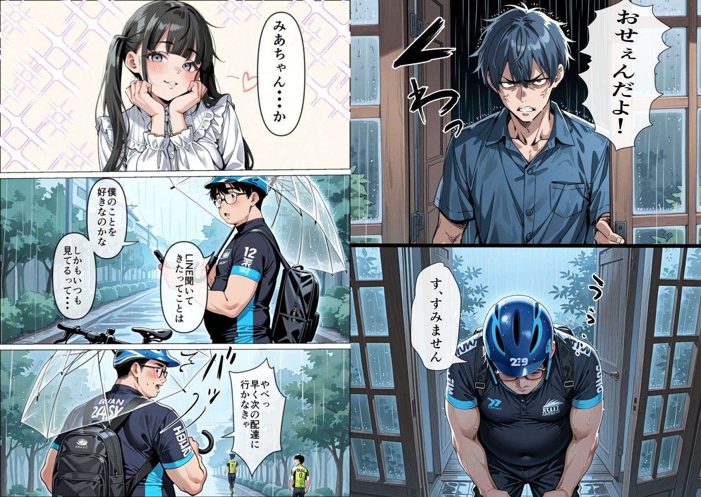 Ub●rの配達先で推しコンカフェ嬢が彼氏とヤってた話【ピココミック】