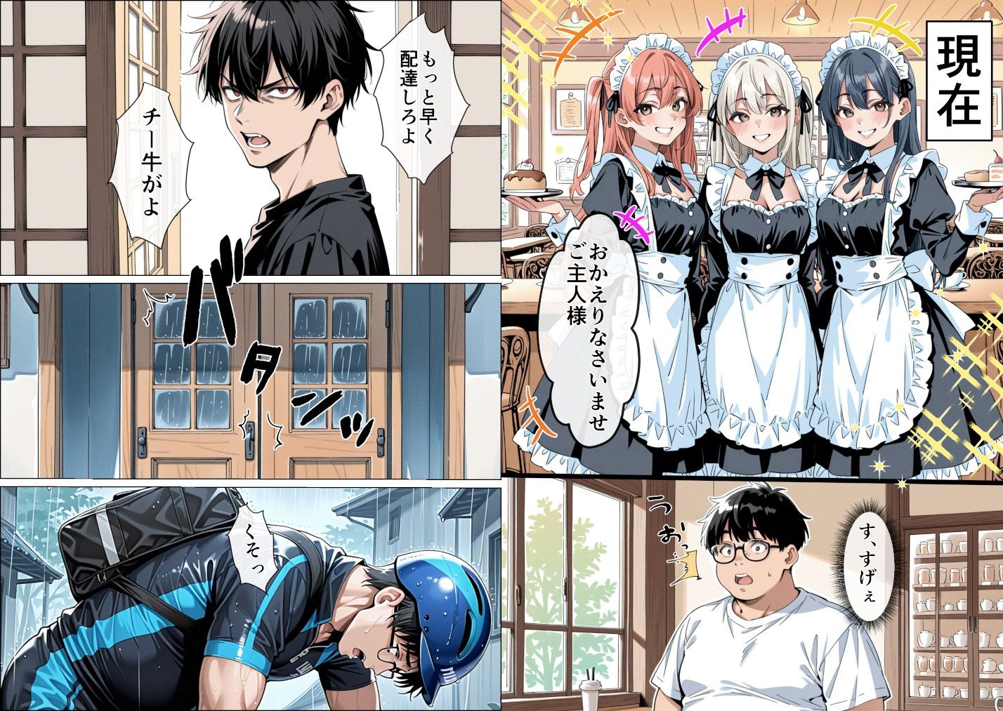 Ub●rの配達先で推しコンカフェ嬢が彼氏とヤってた話【ピココミック】