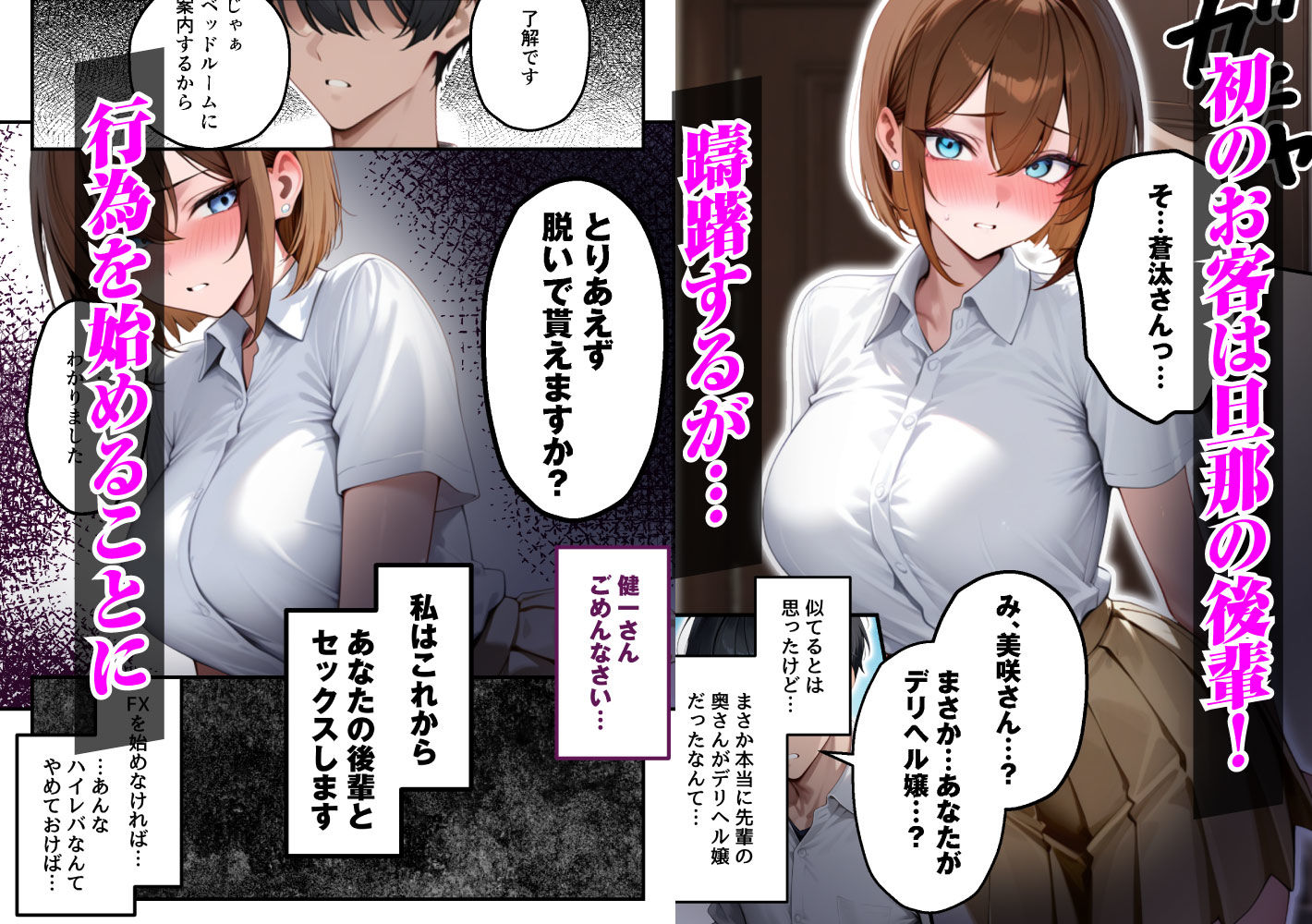 【人妻デリヘルNTR】デリヘル呼んだら先輩の妻が来た〜FXにハマった貞淑妻が堕ちるまで〜【あまくち工房】