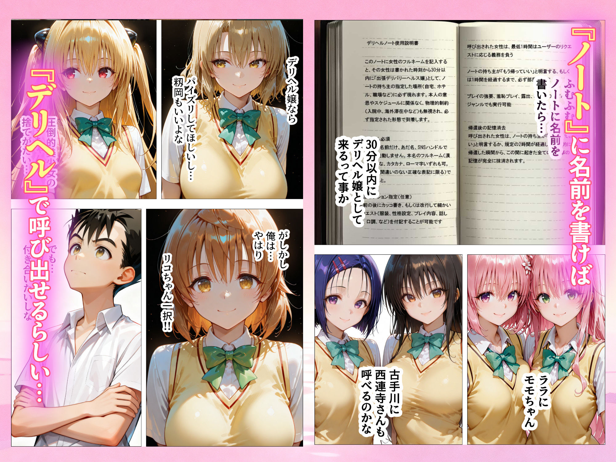 本番あり！？デリヘルノートでとらぶるハーレムをNN強奪してみた 古○川唯 西○寺春菜 籾岡里○【AI魔法おじさん】