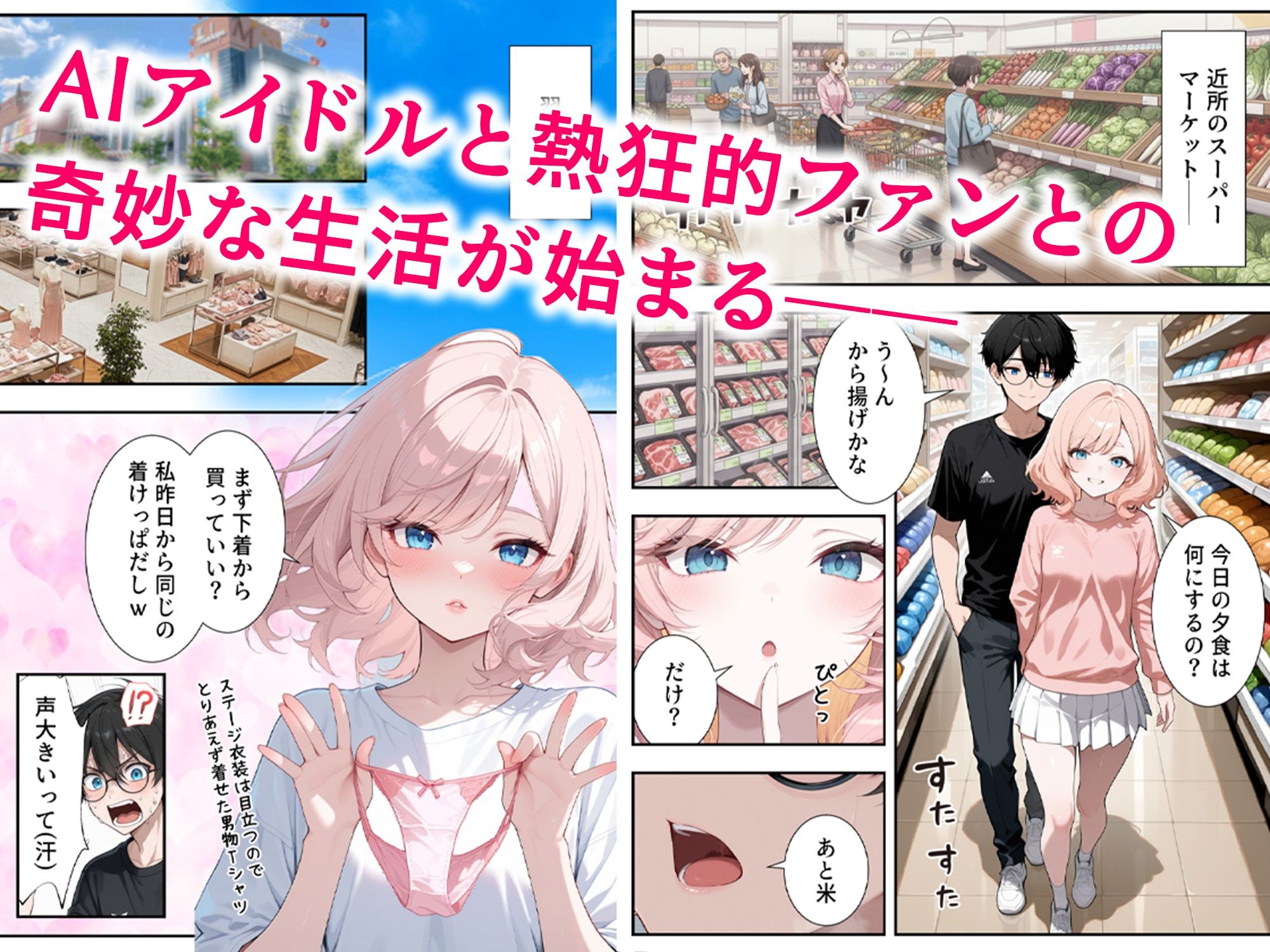 画面の向こうから推しが来た！失踪したAIアイドルとの甘とろ生活【だぶるクリっく】