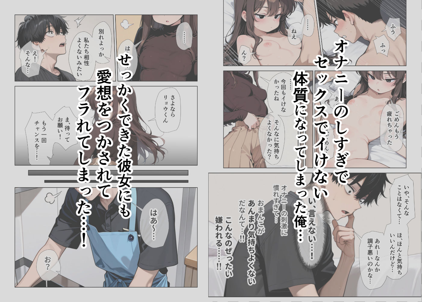 オナニーしすぎて遅漏の俺が先輩の執拗なキスハメと中出し懇願で暴発させられた挙句イキ癖つけられて早漏になっちゃった話【ぱびゅ】の無料抜きポイント画像