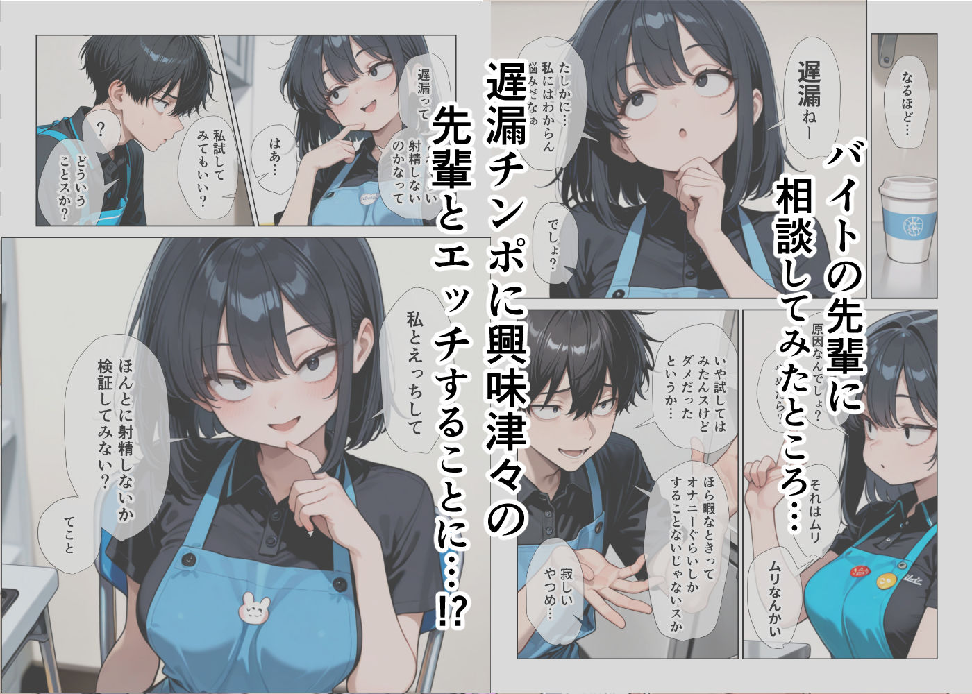 オナニーしすぎて遅漏の俺が先輩の執拗なキスハメと中出し懇願で暴発させられた挙句イキ癖つけられて早漏になっちゃった話【ぱびゅ】