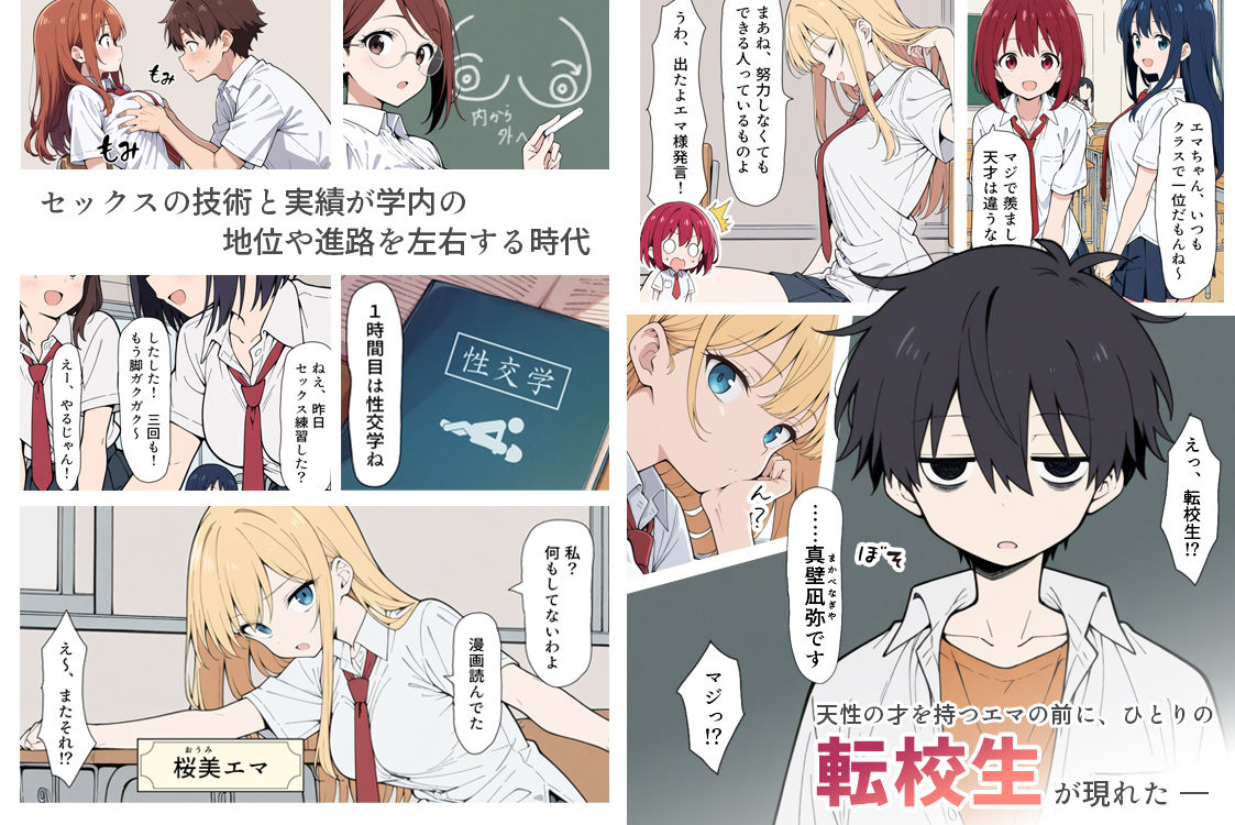 陰キャ転校生はセックス最強 - クラス代表の座を奪われた私 -【こっとろん】の無料抜きポイント画像