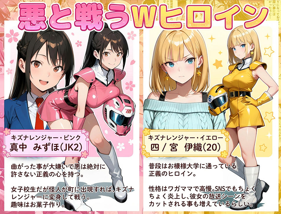 正義の戦隊ヒロイン!無限ハードSEXで戦えないほど快楽依存に調教され悪の組織に完堕ちする!・後編【ラブリークラフト】