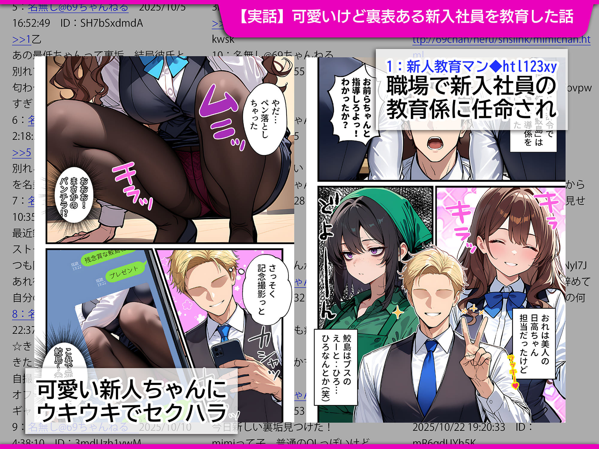地味でブスだと思ってた新人清掃員の裏垢特定 粘着SEXで彼氏と別れさせた物語 裏ルート【69ちゃんねる】の無料抜きポイント画像