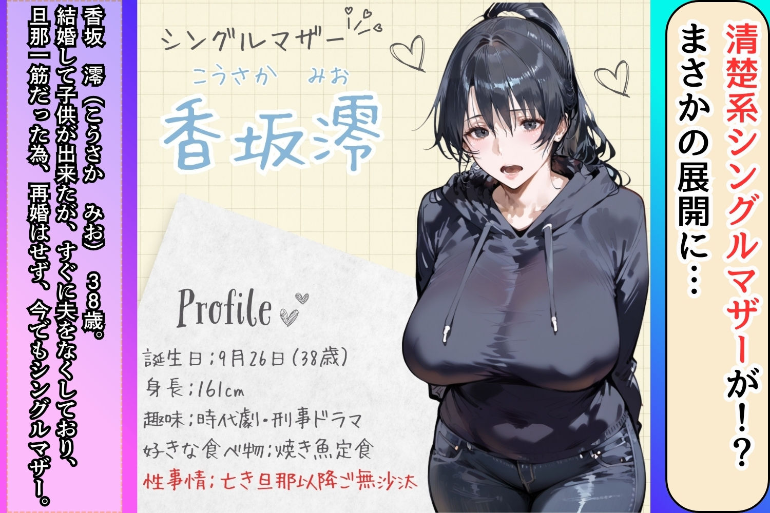 セックスレスのシングルマザーが発情したら本当にヤバかった。【くりきんとん】の無料抜きポイント画像