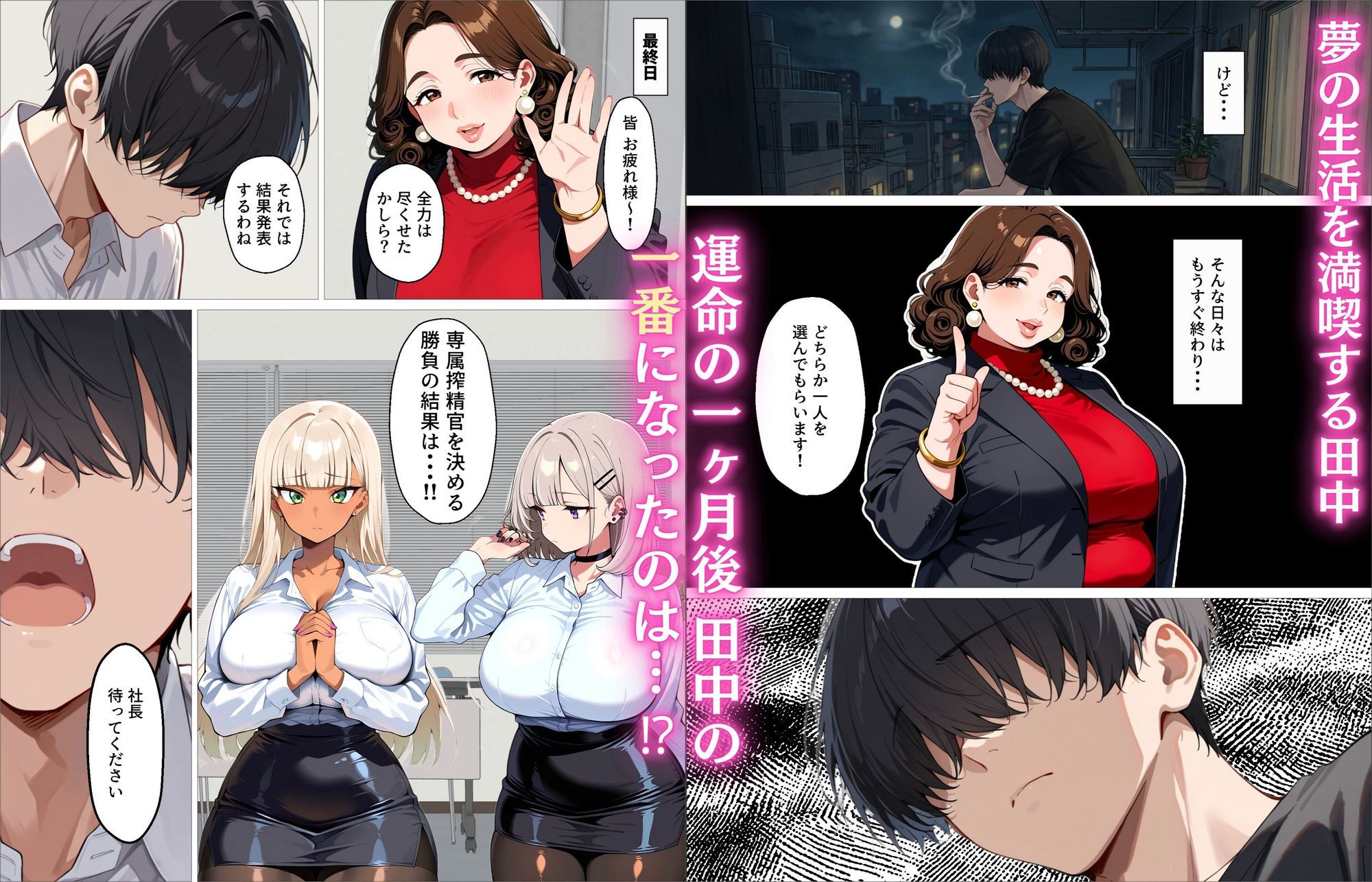 新卒の黒ギャルとダウナーギャルが「2人で」搾精してくれる話【okita】