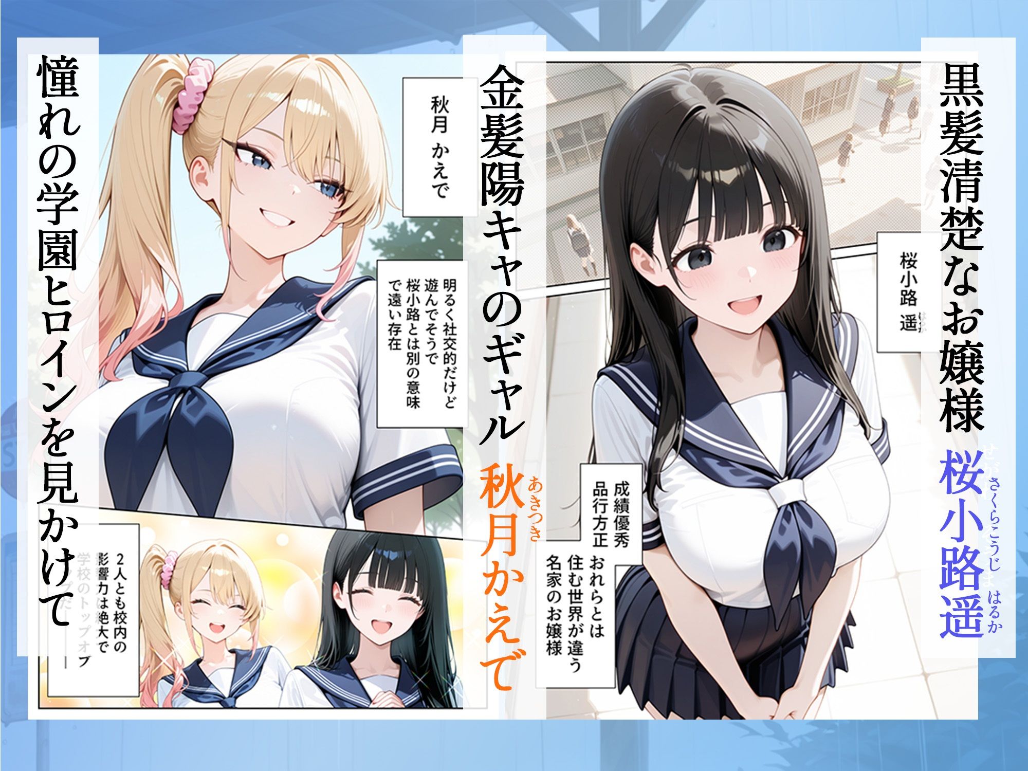 雨宿りのバス停で学園美女と濡れ透けSEXした話【ぱにぱに】