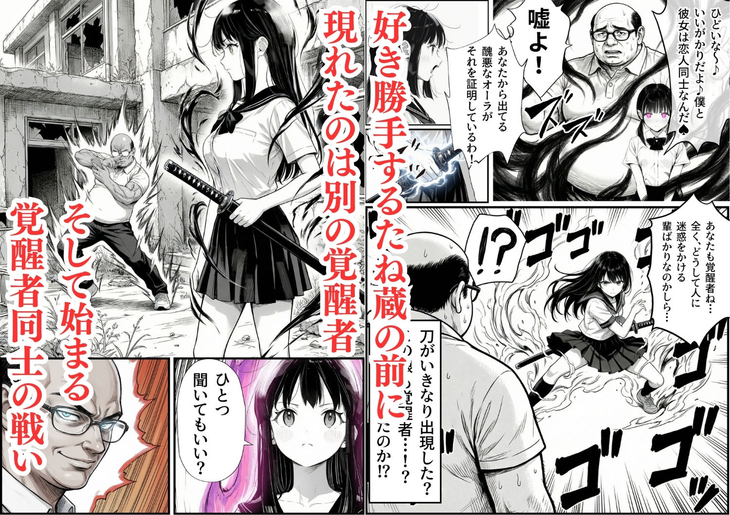 【無料エロ漫画】操作系チート能力に覚醒したメタボおじさんが最強スマホで美少女種付け性活