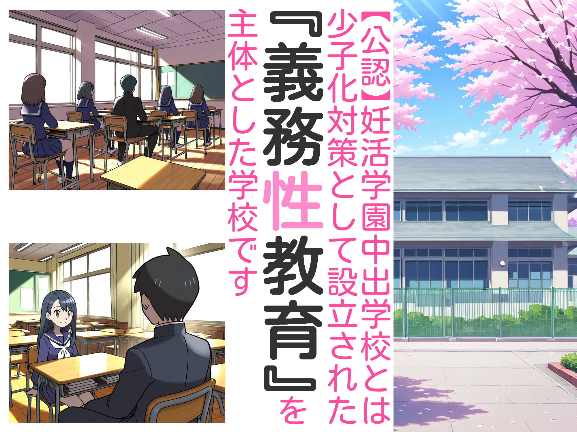 【無料エロ漫画】義務性教育〜妊娠すると卒業できる学校〜