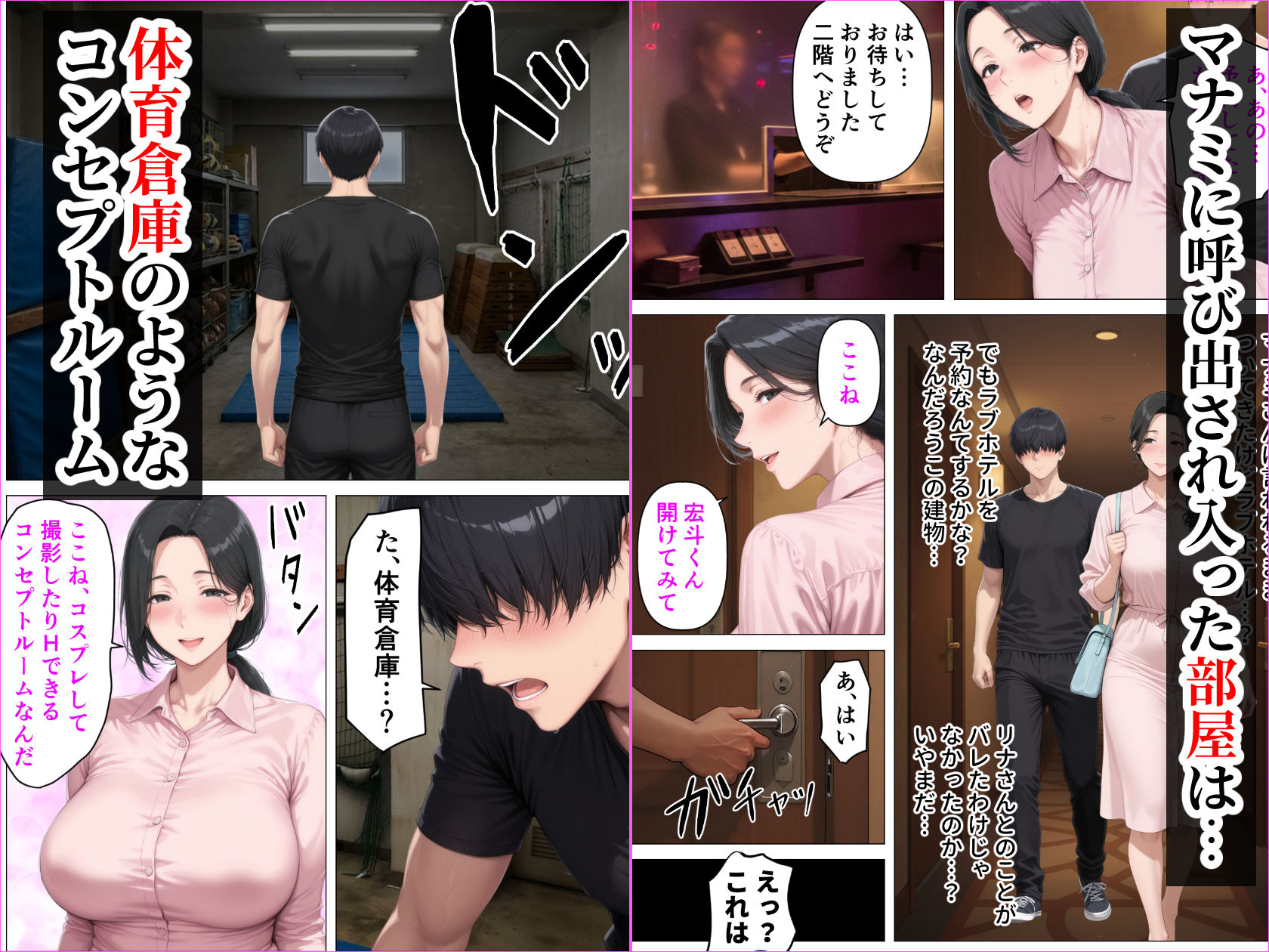 【無料エロ漫画】昭和マ●コの搾精天国！ブルマ＆JKコスの人妻に中出し放題