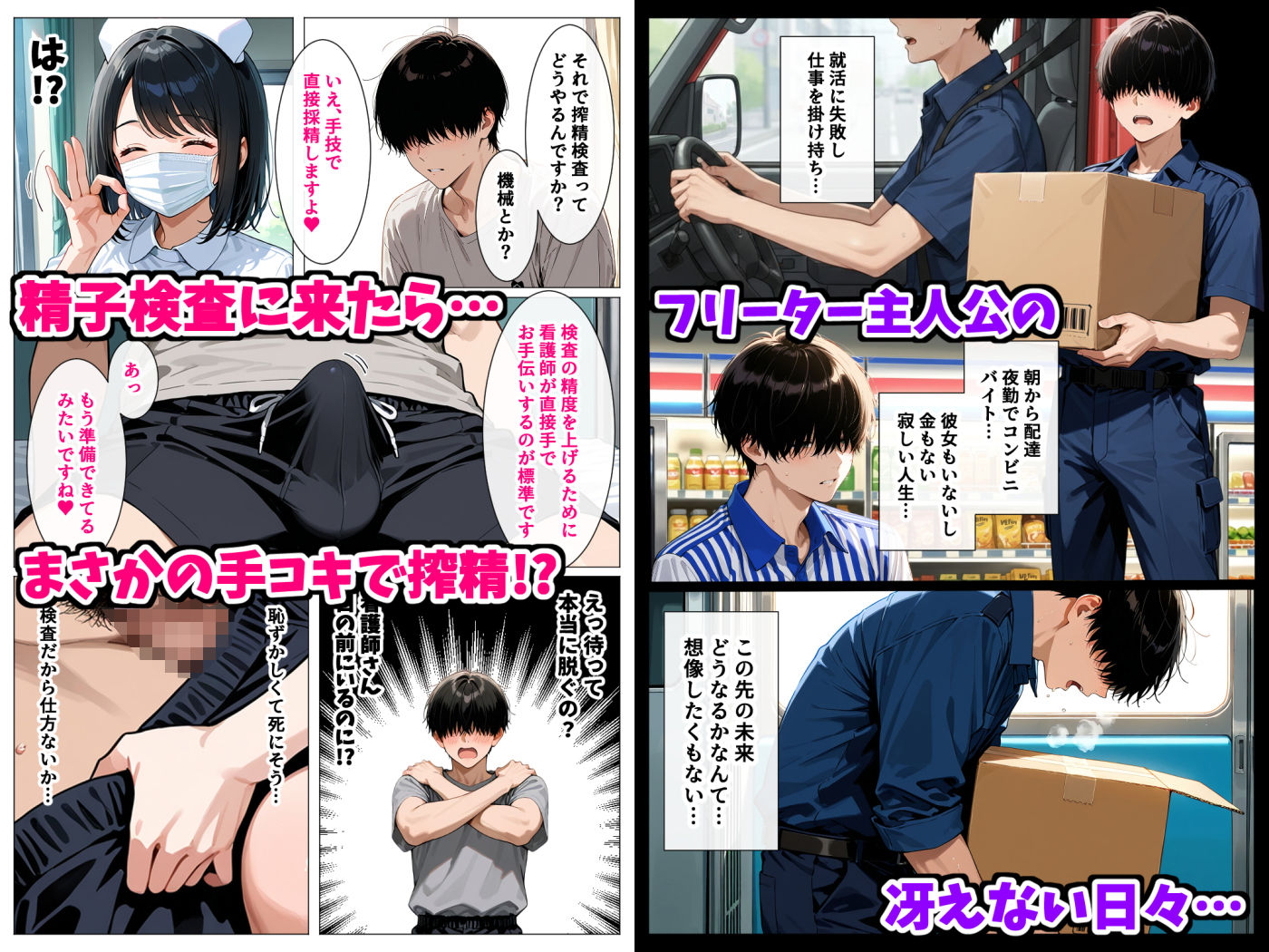 【無料エロ漫画】冴えないフリーターの俺が生殖機能検査したらまさかの『特A級精子』持ちだった！？〜ヤリまくり＆人生逆転した話〜