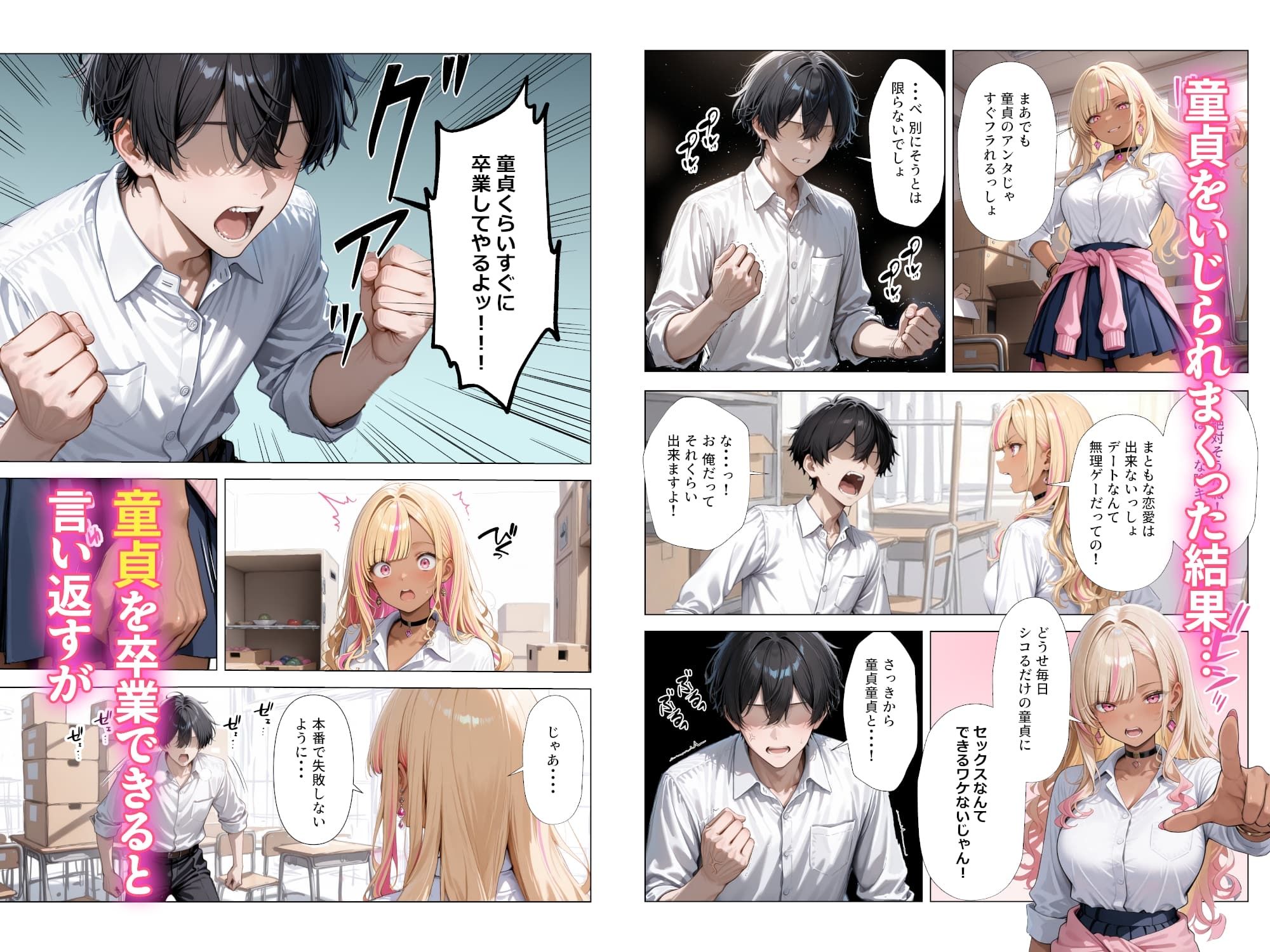 【無料エロ漫画】清楚彼女がいるのにギャルとの予行練習（生本番）がやめられない話