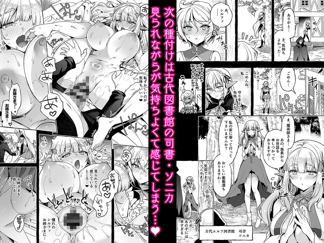 【無料エロ漫画】淫紋魔術師のエルフハーレム
