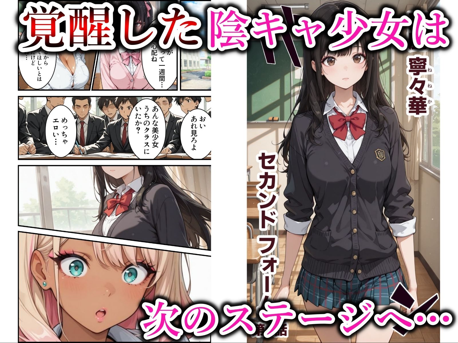 【無料エロ漫画】地味な爆乳陰キャがビッチギャルに堕ちる話