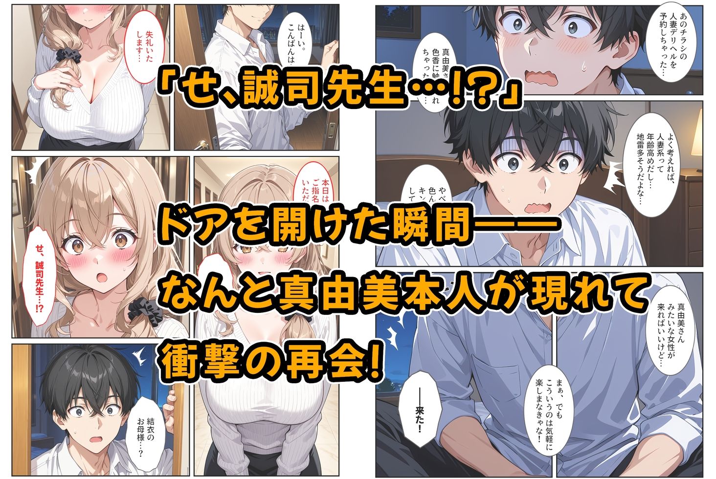 【無料エロ漫画】デリヘル呼んだら教え子のママが来たので孕ませました〜娘も一緒に種付けて腹ボテ家族に〜