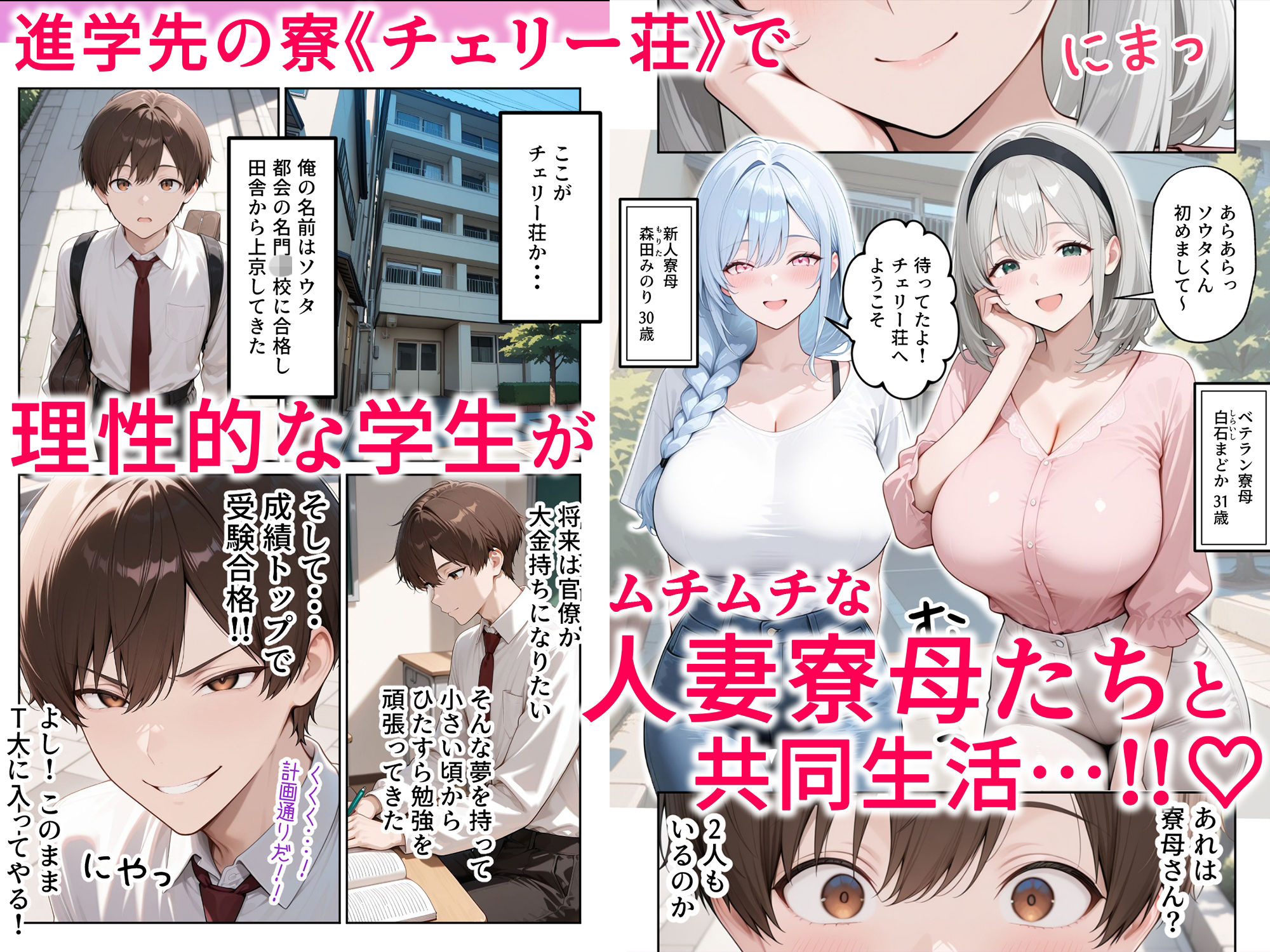 【無料エロ漫画】人妻寮母に墜とされるっ！理性崩壊SEX