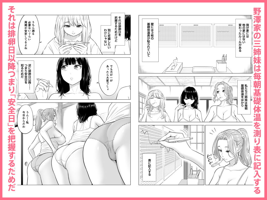 【無料エロ漫画】お義父さんの性欲処理は私たち三姉妹のもちまわりっ