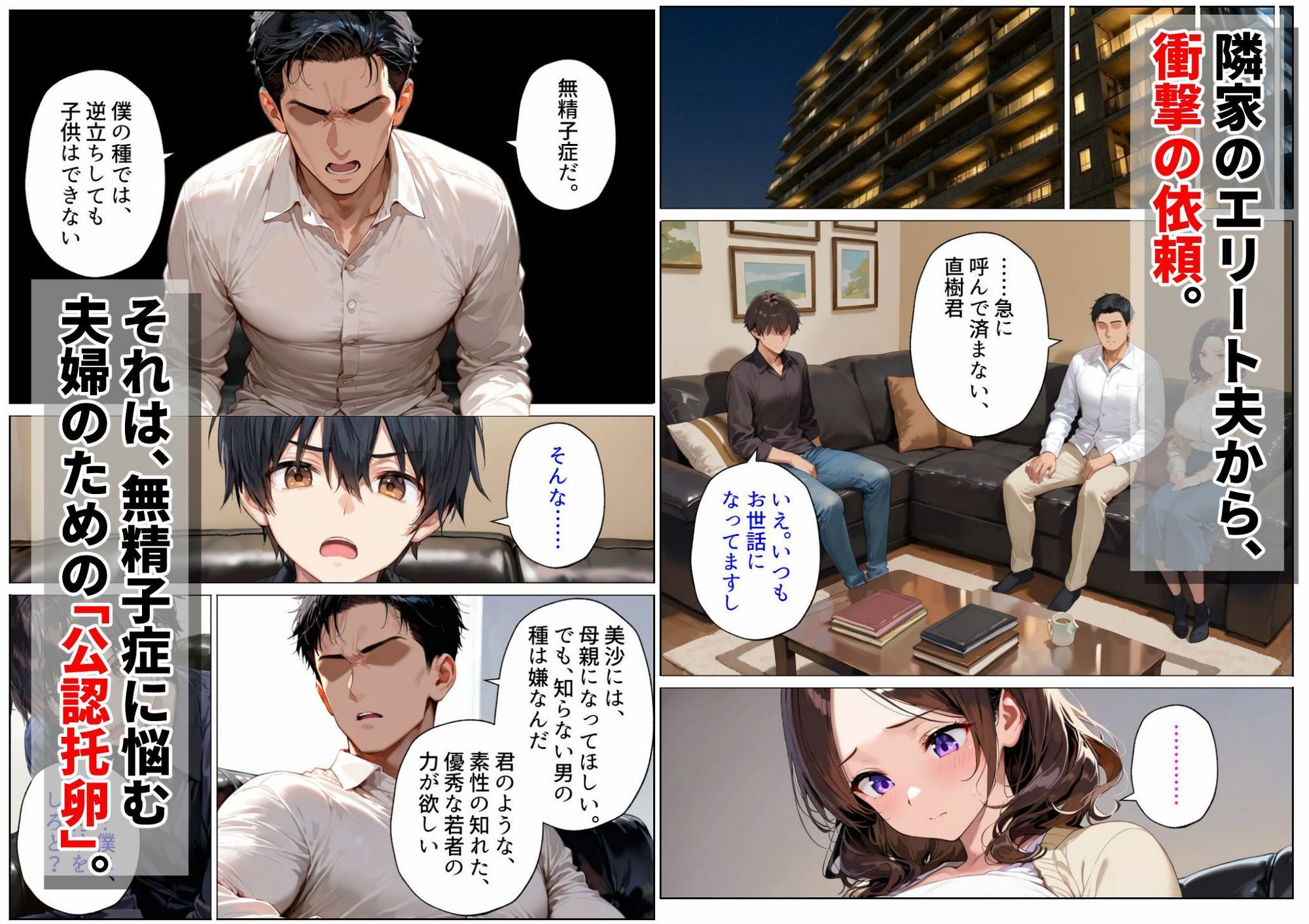 【無料エロ漫画】隣の不妊夫婦、種付け役は僕でした。〜公認托卵から始まる身も心も奪う全記録〜