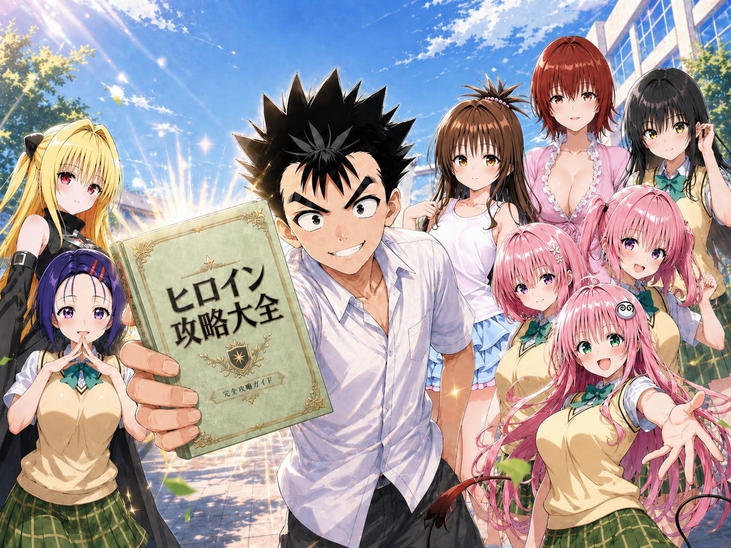 【無料エロ漫画】攻略本を手に入れた猿山が主人公になりました