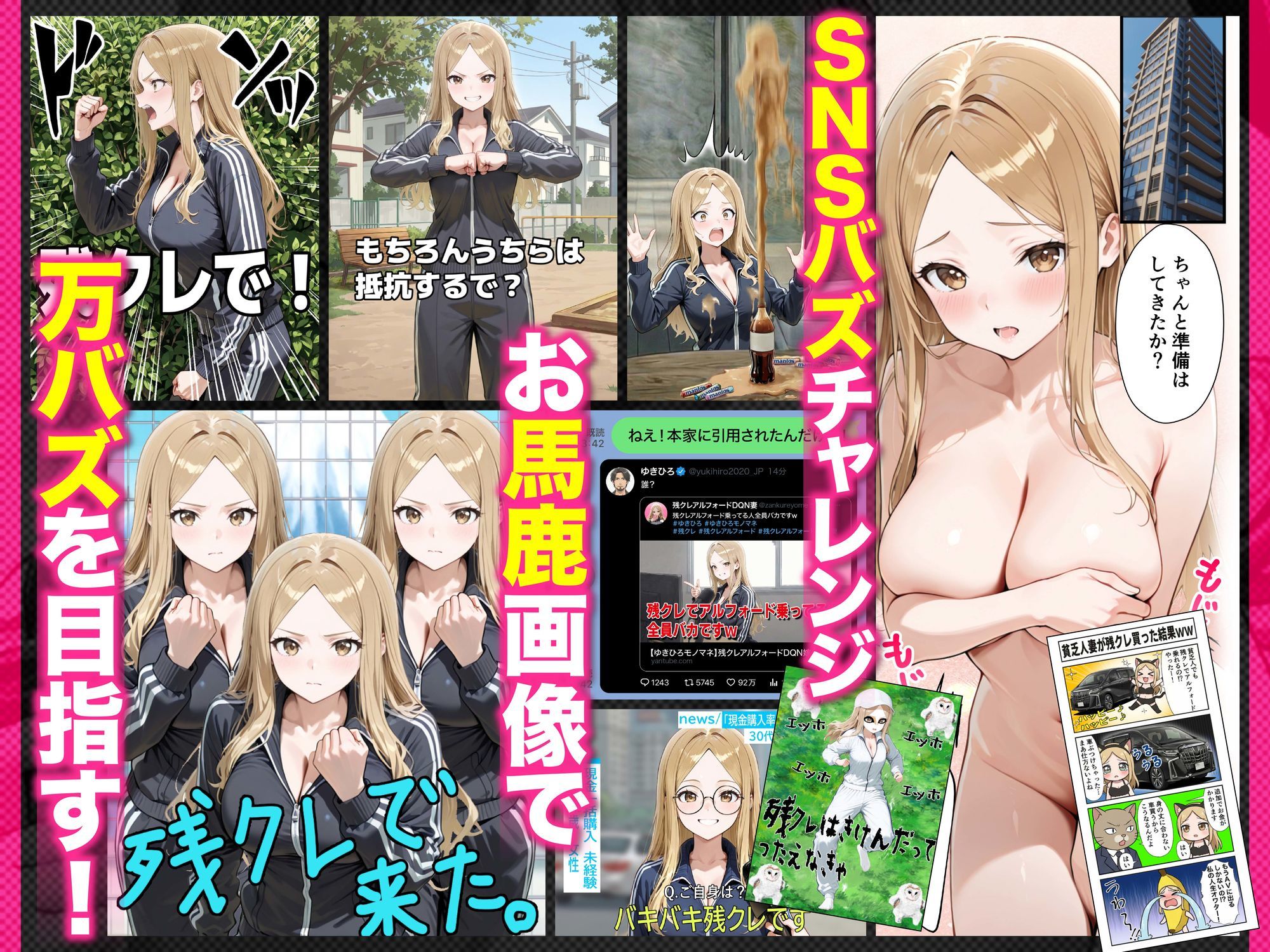 【無料エロ漫画】残クレアルフォード元ヤン人妻（32歳3人子持ちママ）NTR PART3（SNSバズチャレンジ編）