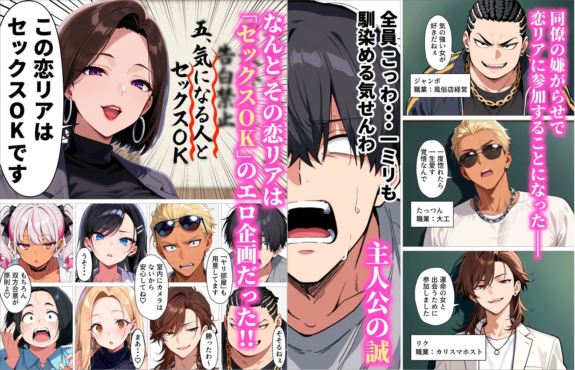 【無料エロ漫画】ギャル上等〜「セックスOK」の恋愛リアリティーショーで童貞が巨根無双する話〜