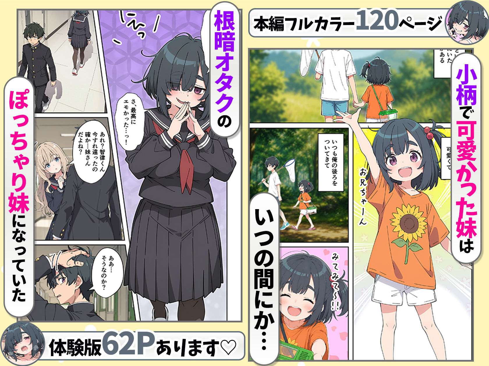 【無料エロ漫画】むちシコボディの妹に勃起がバレたことをきっかけにむちむち密着イチャラブセックスする話