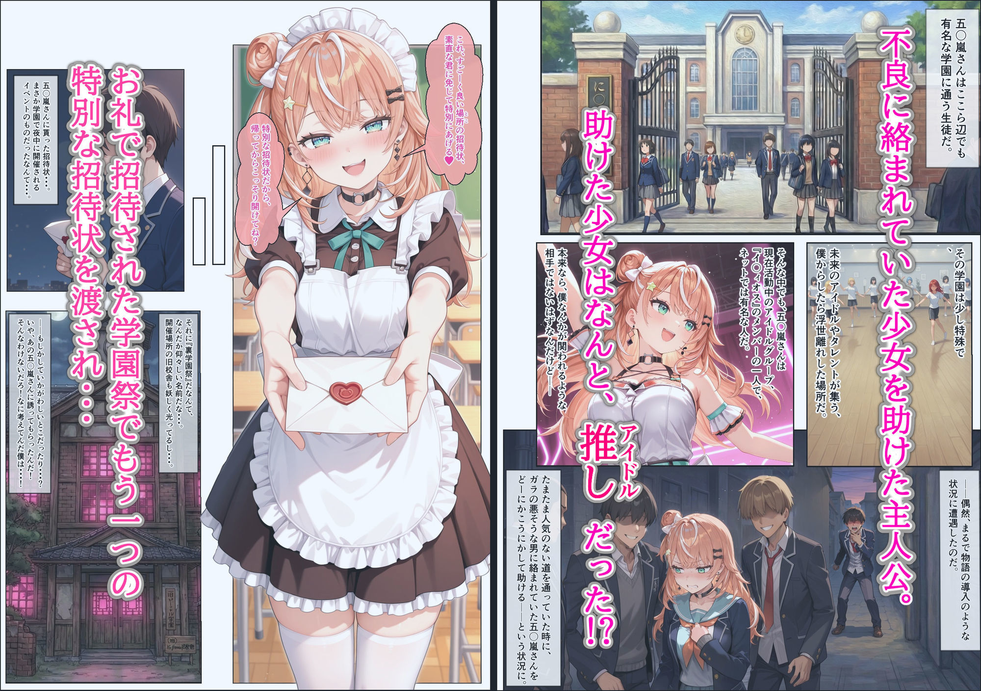 【無料エロ漫画】に〇さんじ学園祭 裏バニー喫茶へようこそ！ 前編