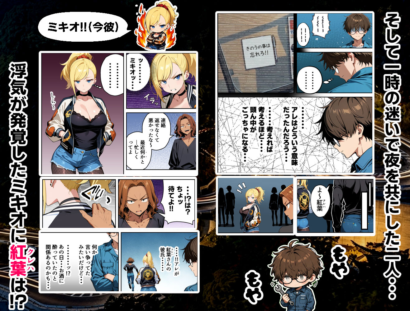 【無料エロ漫画】車オタクの俺が走り屋ヤンキー女で童貞卒業するまでの話・後編