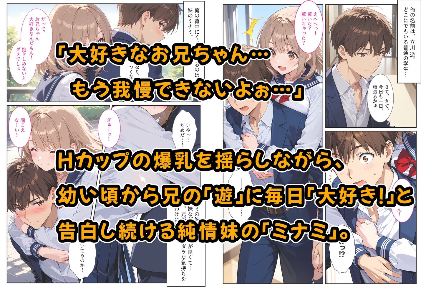 【無料エロ漫画】間違って媚薬を飲んで発情しちゃった爆乳妹が大好きな兄に中出しおねだりしてきた！