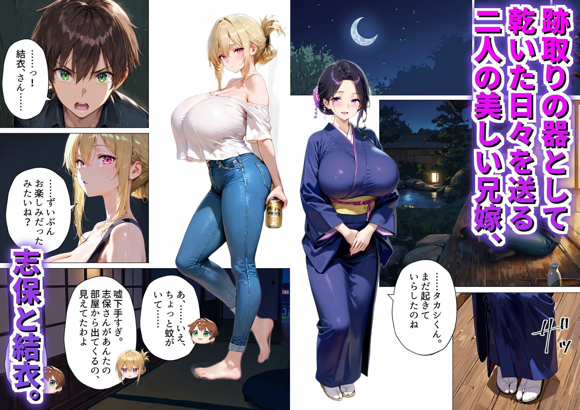 【無料エロ漫画】種付けの代役 〜期待外れの末っ子が、二人の兄嫁に托卵を強要されるまで〜