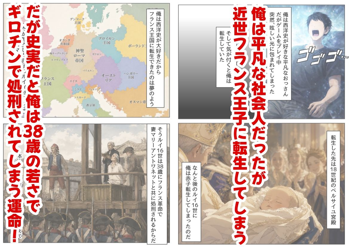 【無料エロ漫画】マリーアントワネットの夫に転生した俺は、ギロチン処刑を回避したい件