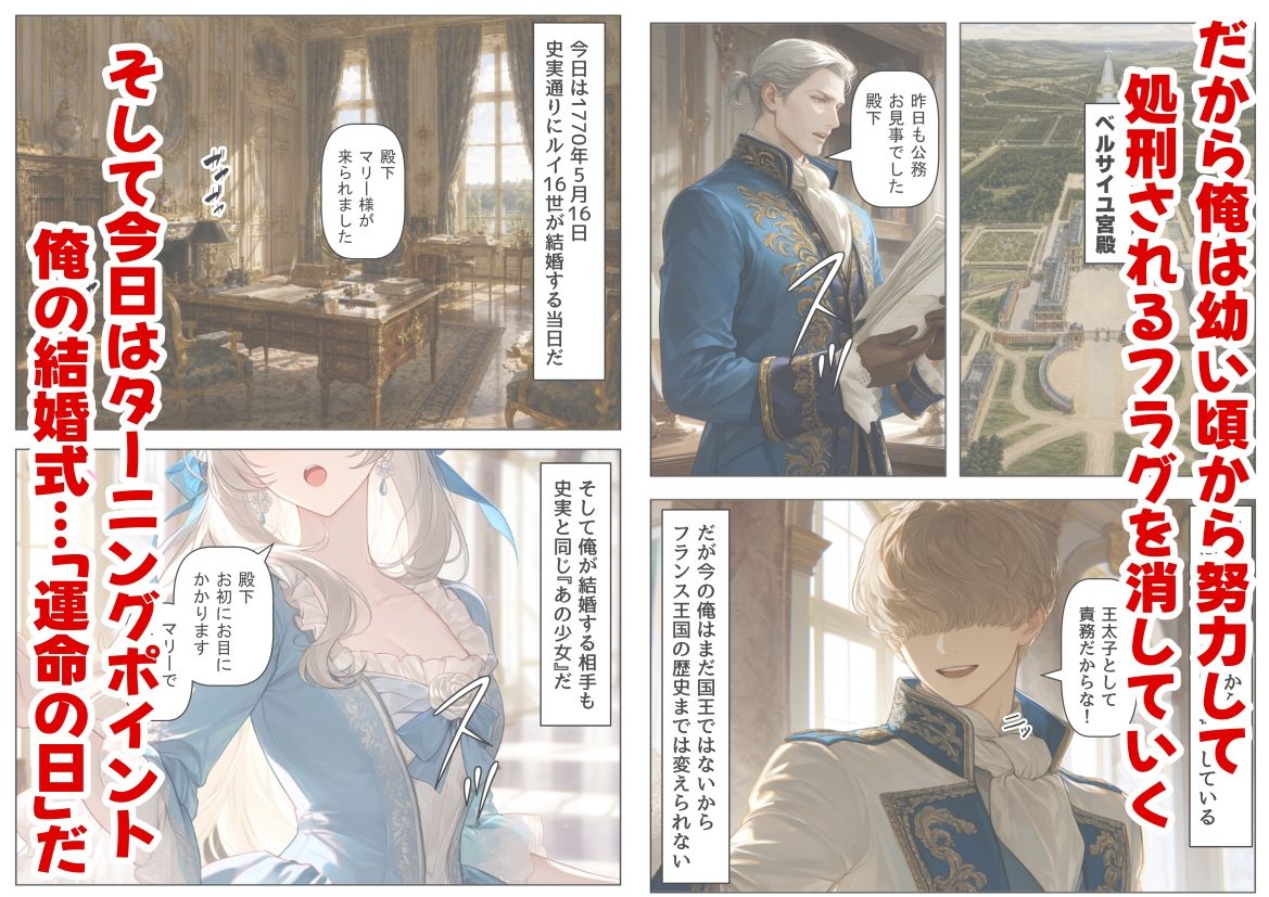 【無料エロ漫画】マリーアントワネットの夫に転生した俺は、ギロチン処刑を回避したい件