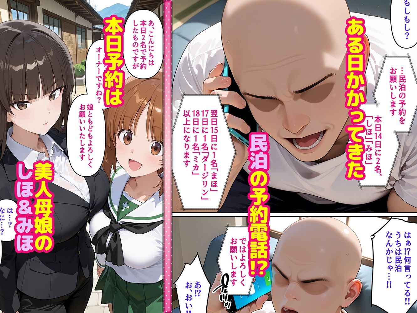 【無料エロ漫画】二次元ヒロインたちが俺の部屋を民泊利用するのでお代を身体で支払ってもらう ガ〇パン編