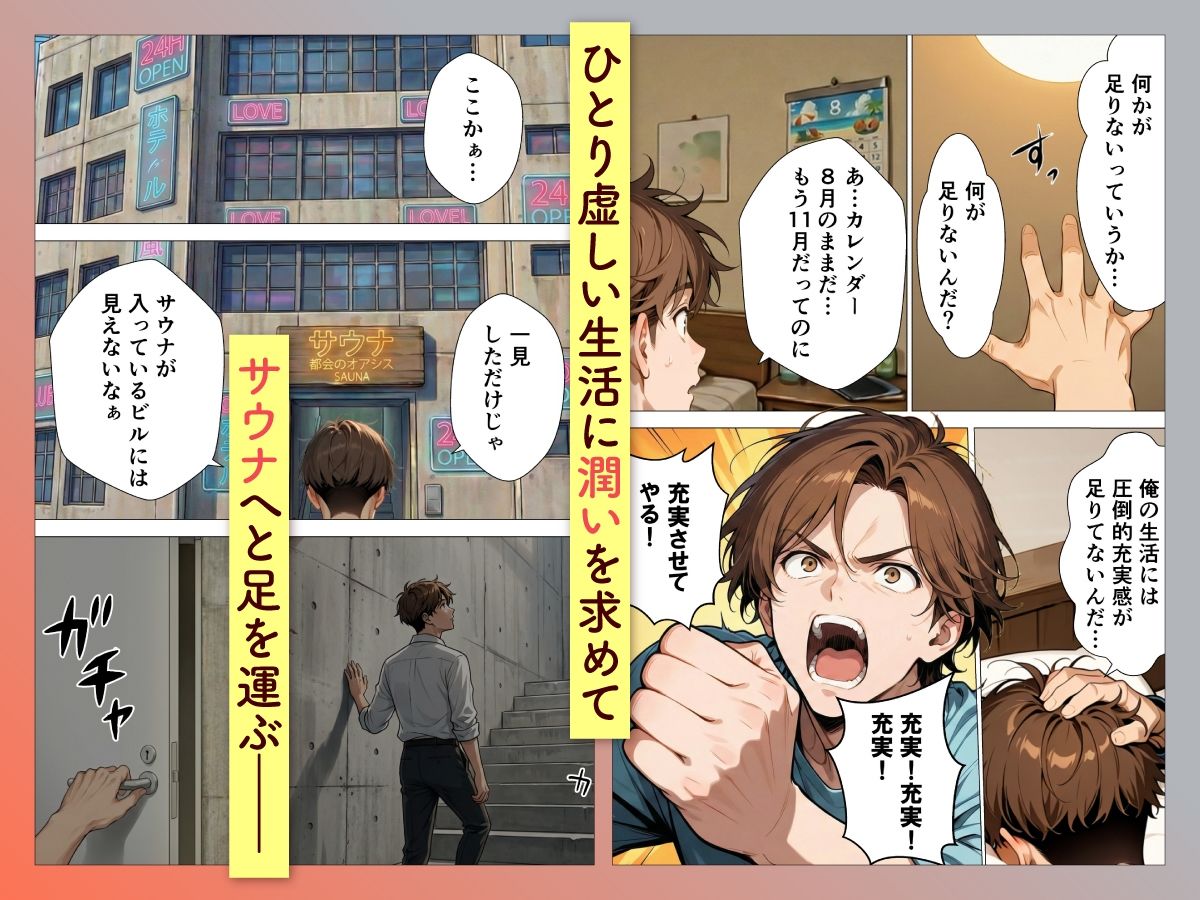【無料エロ漫画】巨乳美女熱波師が裸でサービスしてくれるプライベートサウナ行ってみた