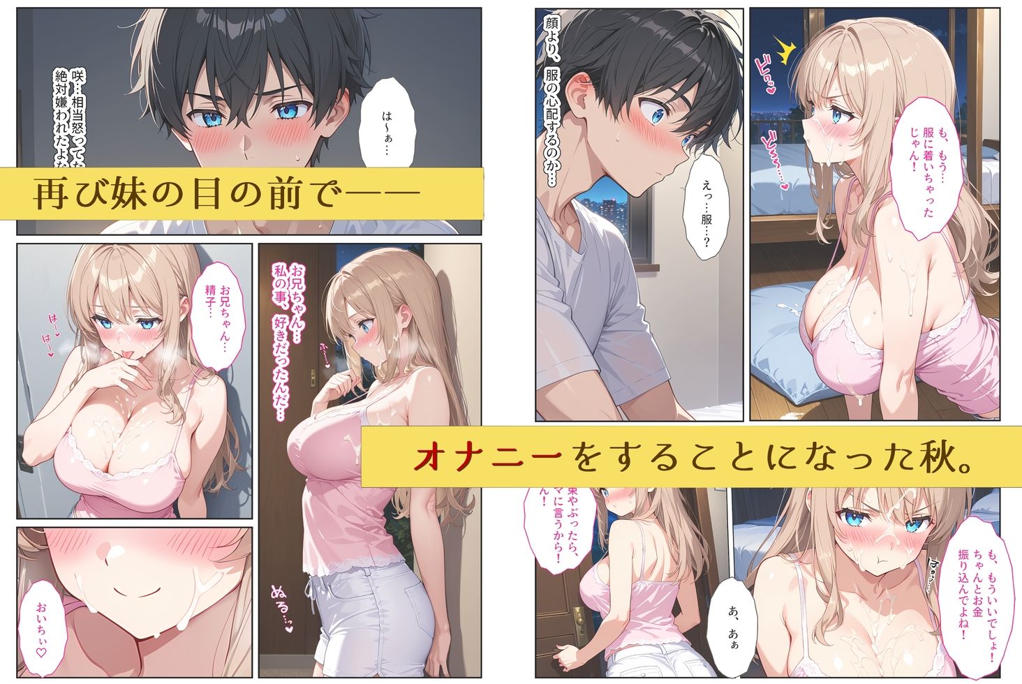 【無料エロ漫画】爆乳の妹をオカズにオナっていたのがバレたら妹が欲情して中出しセックスしまくった話