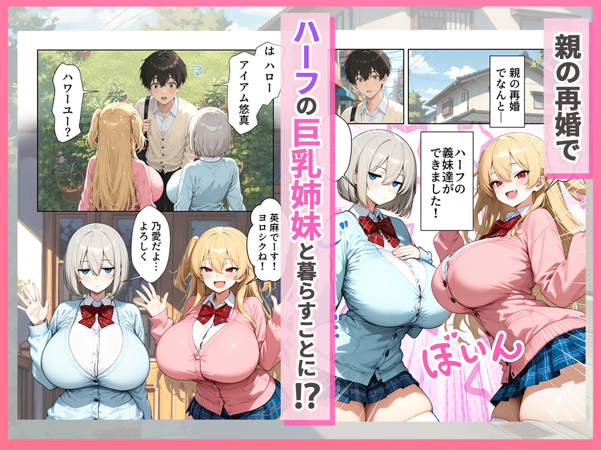 【無料エロ漫画】義理のハーフ姉妹 ズレたエロ常識の妹といちゃラブ性活