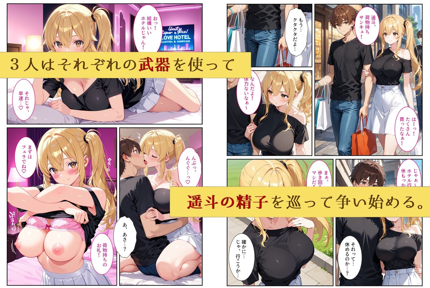 【無料エロ漫画】養子になったら爆乳義母と双子義妹に誘惑されて中出しセックスしています！〜孕ませバトル編〜